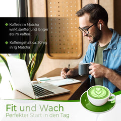 Uniqo Thé Matcha en poudre 200 g dans un emballage écologique rechargeable