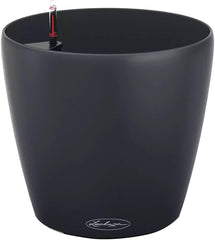 Jardinière LECHUZA Classico Couleur ECO 60 Gris Foncé | Jardinière avec système d'arrosage et indicateur de niveau d'eau | Fabriqué à partir de plastique 100 % recyclé | Finition mate | Ø60 x 55,5 cm | 18955