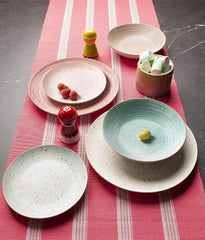 Service de table Pepper Bamboo pour 6 personnes, 18 pièces, porcelaine, multicolore