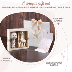 Sophie girafa set cadou de naștere Sophiesticated zornăitor pouet 00012 Jucarii Bebe Naty Shop