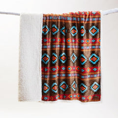 CARSTENS, INC. Couverture Wrangler Ultra Premium, super douce, polaire Sherpa, surdimensionnée, 137,2 x 172,7 cm, lits et couvertures Southwest Horizon Carstens, Inc.