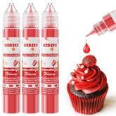 Colorant Alimentaire - Colorant Alimentaire Liquide, Colorant Alimentaire Hautement Concentré, Colorant Alimentaire Liquide pour la Cuisson, Décoration de Gâteaux, Biscuits, Macarons, Oeufs de Pâques, Pâte - 3 × 30 ml (Rouge Noël)