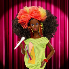 Barbie Signature-Puppe, The Rockers Sammelfigur Repro-Deedee-Puppe, 40. Jubiläum der Produktlinie von 1986, Puppenständer und ausstellbare Verpackung, JJY11