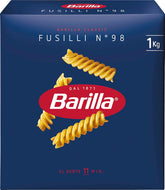 Pâtes Barilla Classique Fusilli no. 98, issu de blé dur de haute qualité, toujours al dente, 1 kg