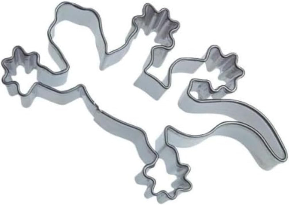 Boîte à biscuits Städter, acier inoxydable, lézard env. 7 cm, 7 x 4,5 x 2 centimètres, argent