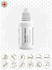 Colorant alimentar pe bază de ulei Sugarflair Pastel Mixer, alb - Colorant alimentar pentru ciocolată, cremă de unt, pastă de zahăr și toate ingredientele alimentare liposolubile - 30 ml