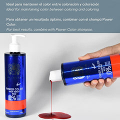 Valquer Professional Mask Power Color cheveux teints. Intensificateur de couleur végétalienne et sans sulfate (cheveux blonds dorés) - Masque capillaire Naty Shop 275 ml