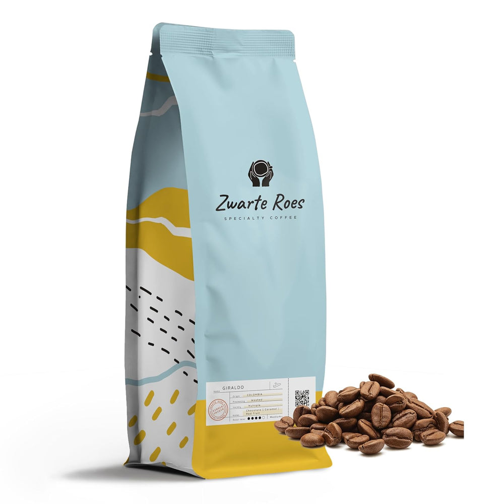 – Spezialitätenkaffee (ganze Bohnen) 250 g & 1 kg – 100% Arabica, mittlere Röstung – Aromen von roten Beeren, Karamell und Steinobst – Für Espresso, Cappuccino und Filterkaffee