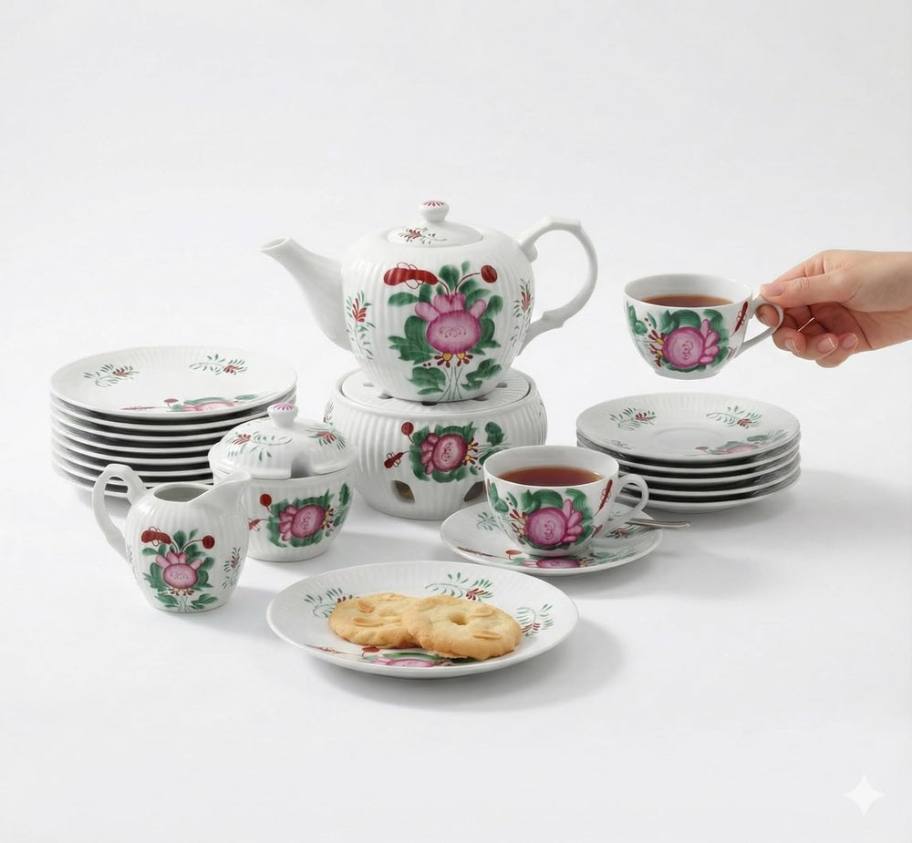 Service à thé à la rose, thé de la Frise orientale