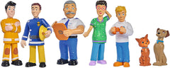 Simba 109252538 - Set de Figurines Sam le Pompier, 6 pièces, 2 assorties, Une seule version fournie, Figurines de jeu 5-7 cm, A partir de 3 ans Figurines Naty Shop