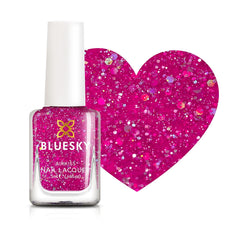 Oja pentru unghii BLUESKY Kids – Oja pentru unghii pentru copii, decojibilă, pe bază de apă, fără solvenți, ușor de îndepărtat, 5 ml (Disco Time)