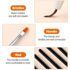 Hanyousheng 20 pièces ensemble de pinces à ongles, 15 pièces pinces à ongles, 5 pièces outils de pointage pour Nail Art pour bricolage Nail Art Design