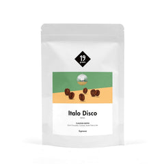 Italo Disco Espresso | 250g ganze Bohne | fair und nachhaltig | frisch geröstet | 100% Arabica Kaffeebohnen | specialty coffee | 19grams Kaffeerösterei