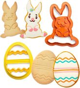 0255060 Boîte à biscuits en plastique, lapin et œuf décoré