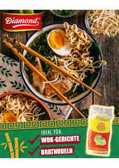 Tăiței DIAMOND cu ou, tăiței rapizi din făină de grâu pentru wok și garnituri - 1 x 500 g