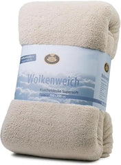 Gözze - Couverture doudou douce Cloud, imitation peau de mouton, 100% polyester (microfibre), 150 X 200 Cm - Camel Couettes et couettes Naty Shop Camel