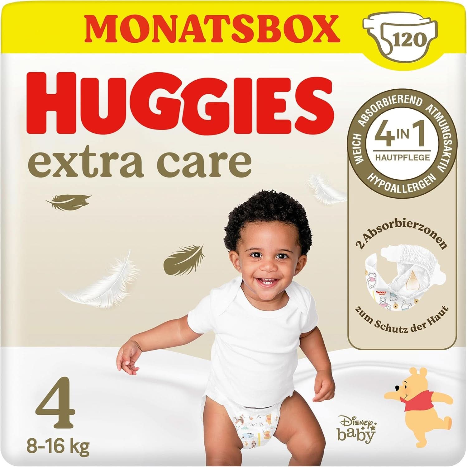 Scutece Huggies pentru bebeluși, cu design Disney, diverse marimi, cutie lunară Mama si Copilul Naty Shop Marimea 4