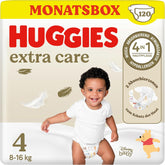 Couches pour bébé Huggies Extra Care Disney, taille 4, 120 couches (2x60), boîte mensuelle