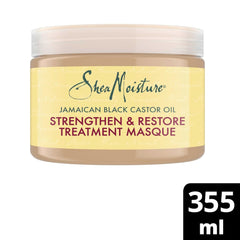 SheaMoisture Masque capillaire à l'huile de ricin noire jamaïcaine sans silicone et sans sulfate Masque de traitement capillaire fortifiant et restauré pour cheveux naturels, traités chimiquement ou coiffés à la chaleur 355 ml Naty Shop Masque capillaire