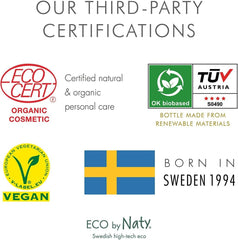 Eco by Naty, bain moussant pour enfant, ingrédients végétaux biologiques avec 0% de parfum, hypoallergénique et testé dermatologiquement, flacon 200 ml Enfants - Bain et Soin Naty Shop