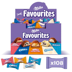 Milka Favorites – un mélange de 5 assortiments de chocolats populaires, 108 chocolats emballés individuellement – 1 kg