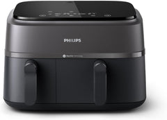 Philips Airfryer Dual Basket 3000 Series, 9L, 2 paniers, 2 plats prêts en même temps, technologie Rapidair plus air chaud Électroménagers Naty Shop Dual Basket 9 L