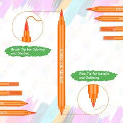 Stylos colorants alimentaires 12 pièces, stylos colorants alimentaires pour la cuisson, marqueurs alimentaires à pointe fine et épaisse, stylo comestible pour gâteaux, fondants, biscuits, œufs de Pâques, macarons