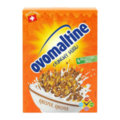 Ovomaltine Crunchy Muesli - muesli croquant au chocolat, avec un mélange unique de céréales et Ovomaltine - muesli au chocolat, vitamines, fibres et minéraux précieux (1 x 450g)