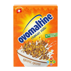 Ovomaltine Crunchy Muesli - muesli crocant cu ciocolată, cu un amestec unic de cereale și Ovomaltine - muesli cu ciocolată, vitamine, fibre și minerale valoroase (1 x 450g)