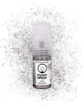 Spray alimentaire pailleté comestible NEW SILVER SHIMMERING Pompe 5G à poudre métallique pour une décoration rapide et efficace de gâteaux, crèmes, gelées, pralines, décorations en chocolat et sucre