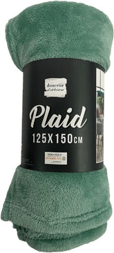 Douceur D'Intérieur, couverture flanelle, 125 X 150 Cm, sauge, flanelle Couettes et quilts Naty Shop Titre par défaut