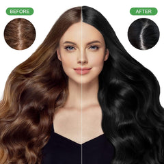 Shampoing Instantané Cheveux Noirs, Shampoing Teinture Naturelle, Couverture 100% Gris - Facile et Rapide, Coloration Semi Permanente pour Cheveux Noirs, Shampoing Teinture Capillaire pour Homme et Femme Coloration Cheveux Naty Shop