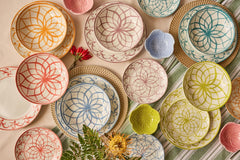 Service de table Lisboa, 18 pièces, porcelaine, multicolore