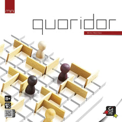Gigamic, Quoridor Mini, jeu familial, jeu en bois, 2-4 joueurs, à partir de 8 ans, 15 minutes, allemand, multilingue, multicolore, coloré