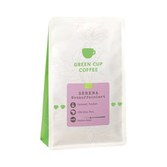 Café - Serena I 100% Arabica - entkoffeiniert I Kaffeebohnen 250g I Moka Kanne, Siebträger, Vollaautomat, Brühkaffee & French Press mit schokoladig, nutig, süßen Aroman I miltre Röstung