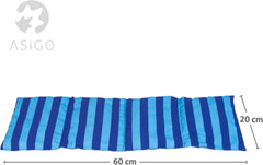 Coussin en noyaux de cerise Passe au micro-ondes et au four - Bleu avec rayures et pois I Fait main I Fabriqué en Allemagne I Env. 20 X 60Cm I Coton Oeko-Tex I Oreiller nuque Oreillers orthopédiques cervicaux Naty Shop