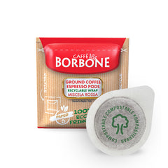 Caffè Borbone Kaffeepads compostables, Rote Kaffeemischung - 150 tampons - Compatible avec les tampons en papier du système ESE 44 mm