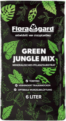 Floragard Green Jungle Mix 6 L - substrat minéral pour la plantation de Monstera, Philodendron - assure un drainage optimal et une croissance saine des racines - idéal pour les plantes d'intérieur exigeantes
