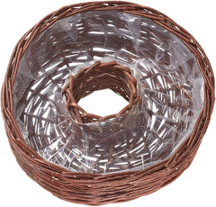 Dehner anneau de panier en saule avec feuille de plantation, hauteur 12 cm, Ø 40 cm, tissu en saule, marron