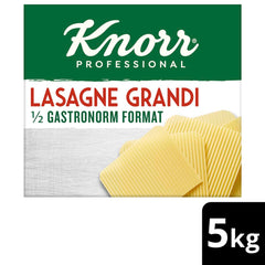 Lasagne Grandi Knorr 1/2 format Gastronorm - feuilles de pâte ondulées pour pâtes - grand paquet, 5000 g
