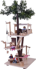 Cabane dans les arbres en bois Everearth - Maison de poupée pour 3 ans et plus - Maison de jeu durable avec accessoires - Certifié Fsc® - Jouet en bois parfait pour un jeu imaginatif - Meubles de maison de poupée EE33767 Naty Shop Dollhouses Titre par défaut