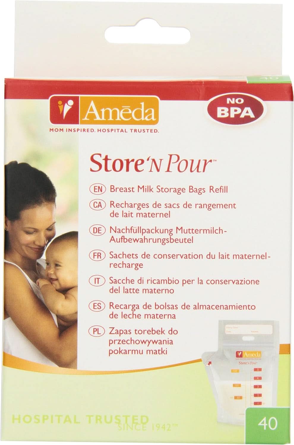 Sachets pour lait maternel - 40 pièces Alimentation et Accessoires d'Allaitement Bebe Naty Shop