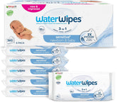 WaterWipes Sensitive+ Lingettes humides pour nouveau-nés et bébés, 360 pièces (paquet de 6), nettoyage 3 en 1, entretien, protection, 99,9 % d'eau, sans parfum