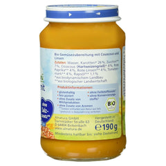 Ragoût de lentilles bio au couscous (dès 6 mois), 190 g