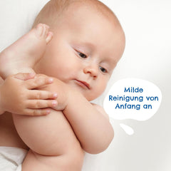 PAEDIPROTECT Lingettes humides pour bébé 1 x 10 pièces Lingettes humides à l'eau pour bébé sensible 99 % d'eau sans parfum Bébé et enfants Peau délicate Extrait de noix de coco Sans microplastique végétalien (paquet de 5)