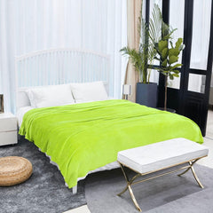 Sourcing Map Couverture douillette Couvre-lit Couverture polaire douce et chaude comme couverture de canapé Couverture de canapé Salon et couverture câline Couverture en laine velours doux peluche vert pomme 150X200Cm Lits et couvertures uxcell