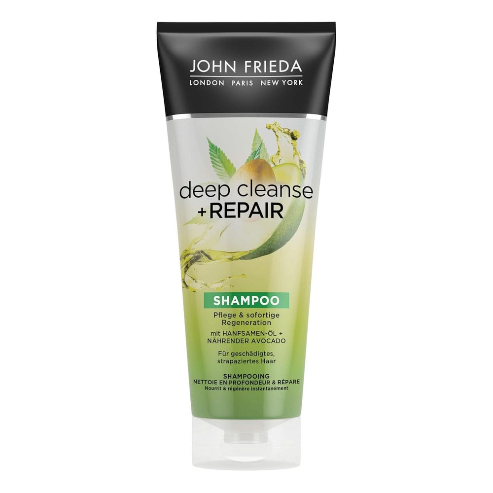 John Frieda, shampooing réparateur cheveux abîmés Detox+Repair, 250 ml Douche et bain Naty Shop