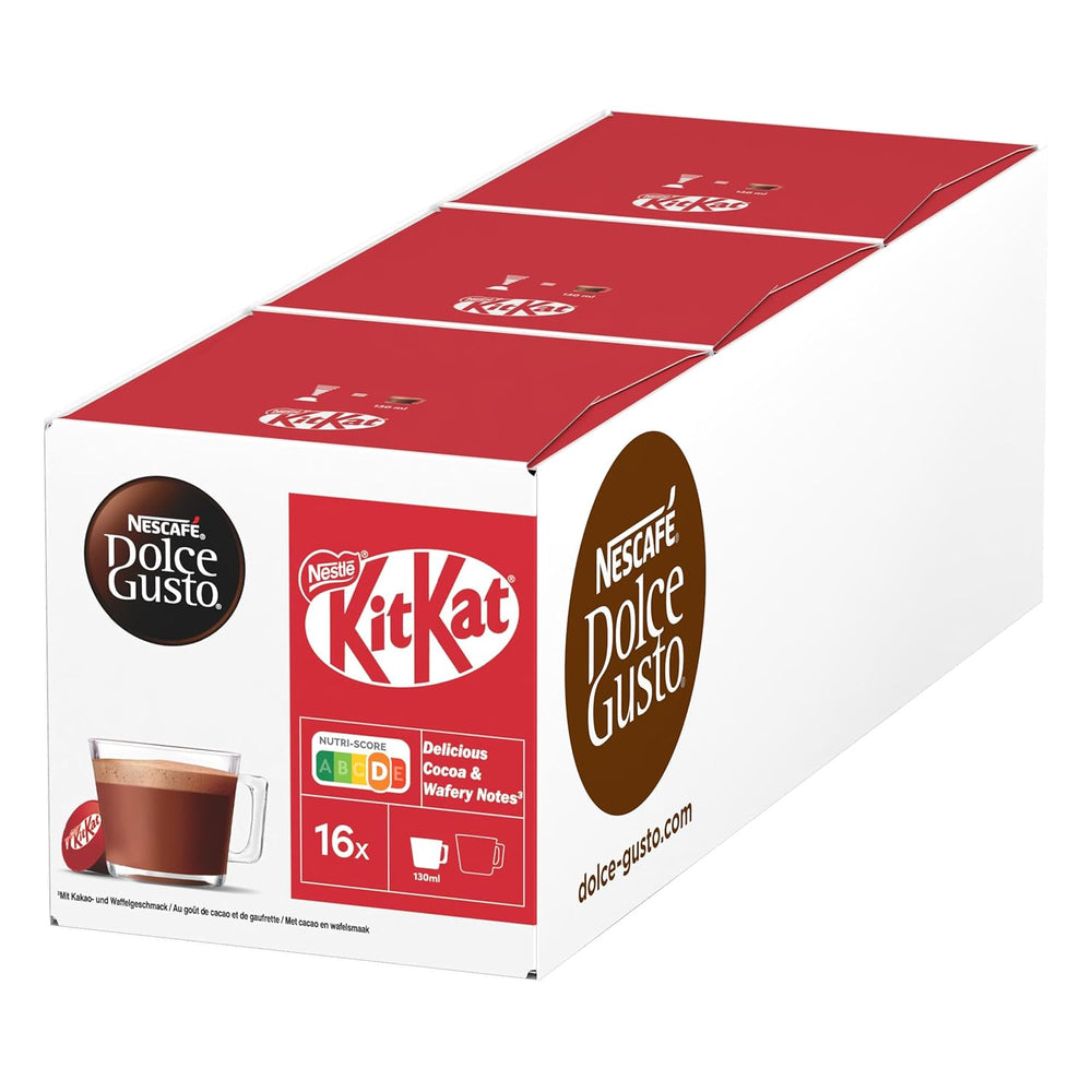 NESCAFÉ DOLCE GUSTO Kitkat Kaffeekapseln 3er Pack (3 x 16 Kapseln)