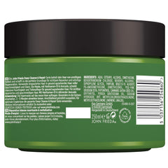 John Frieda - Masque / Traitement Deep Cleanse & Repair - Contenu : 250 ml - Avec huile de graines de chanvre + avocat nourrissant - Masque capillaire apaisant pour cheveux abîmés Masque capillaire Naty Shop