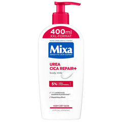 Mixa Urea Cica Body Lotion XXL, À l'urée et au panthénol régénérant, Lait corporel apaisant et protecteur, Pour peaux sèches, 400 ml Douche et bain Naty Shop